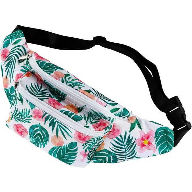 Travel Waist Pack，travel Pocket With Adjustable Belt Floral Decorated Blooming Cherry Flowers Running Lumbar Pack For Travel Outdoor Sports Walking 